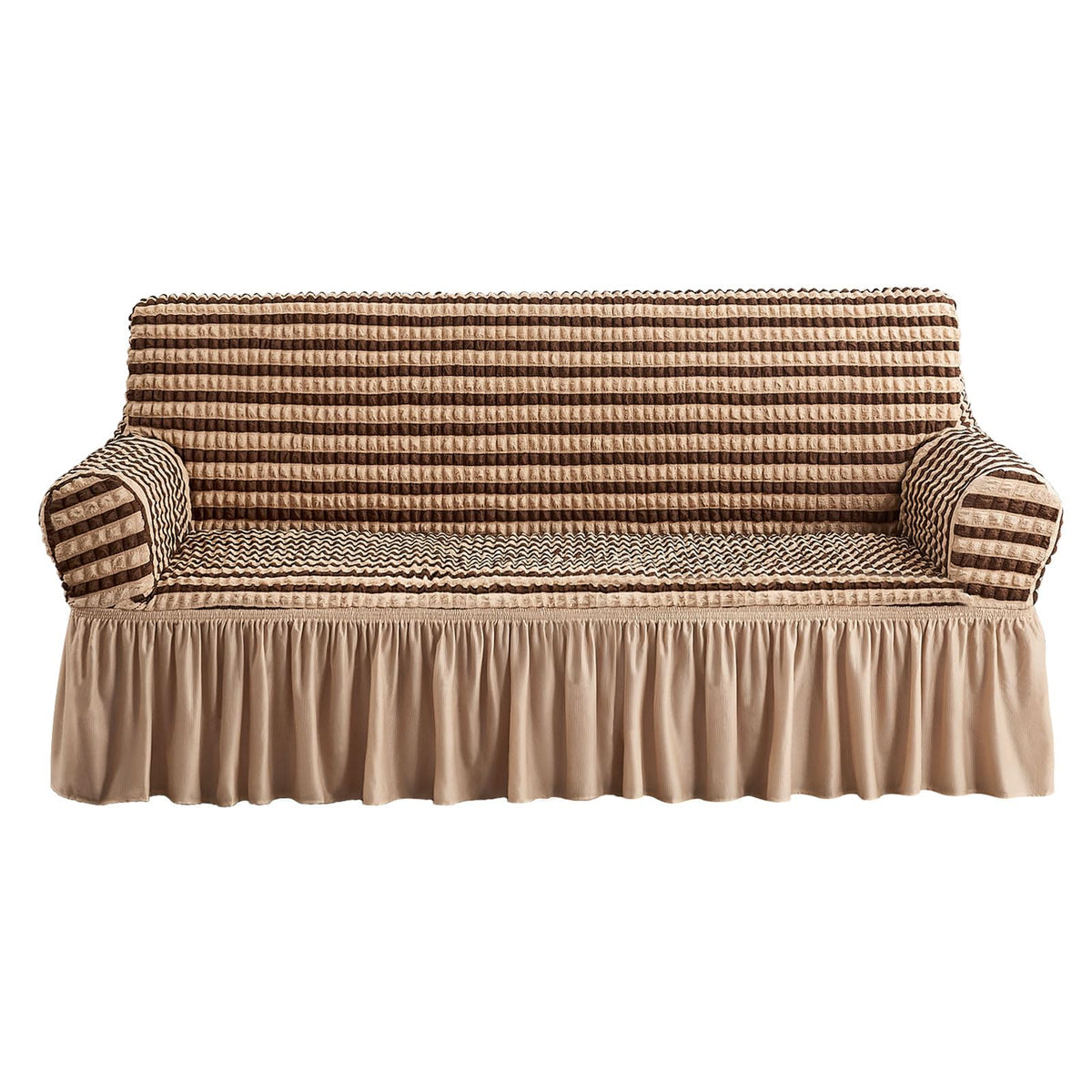 NICEEC Sofa Covers Beige Couch Cover Stretch Sofa Slipcovers with Skirt