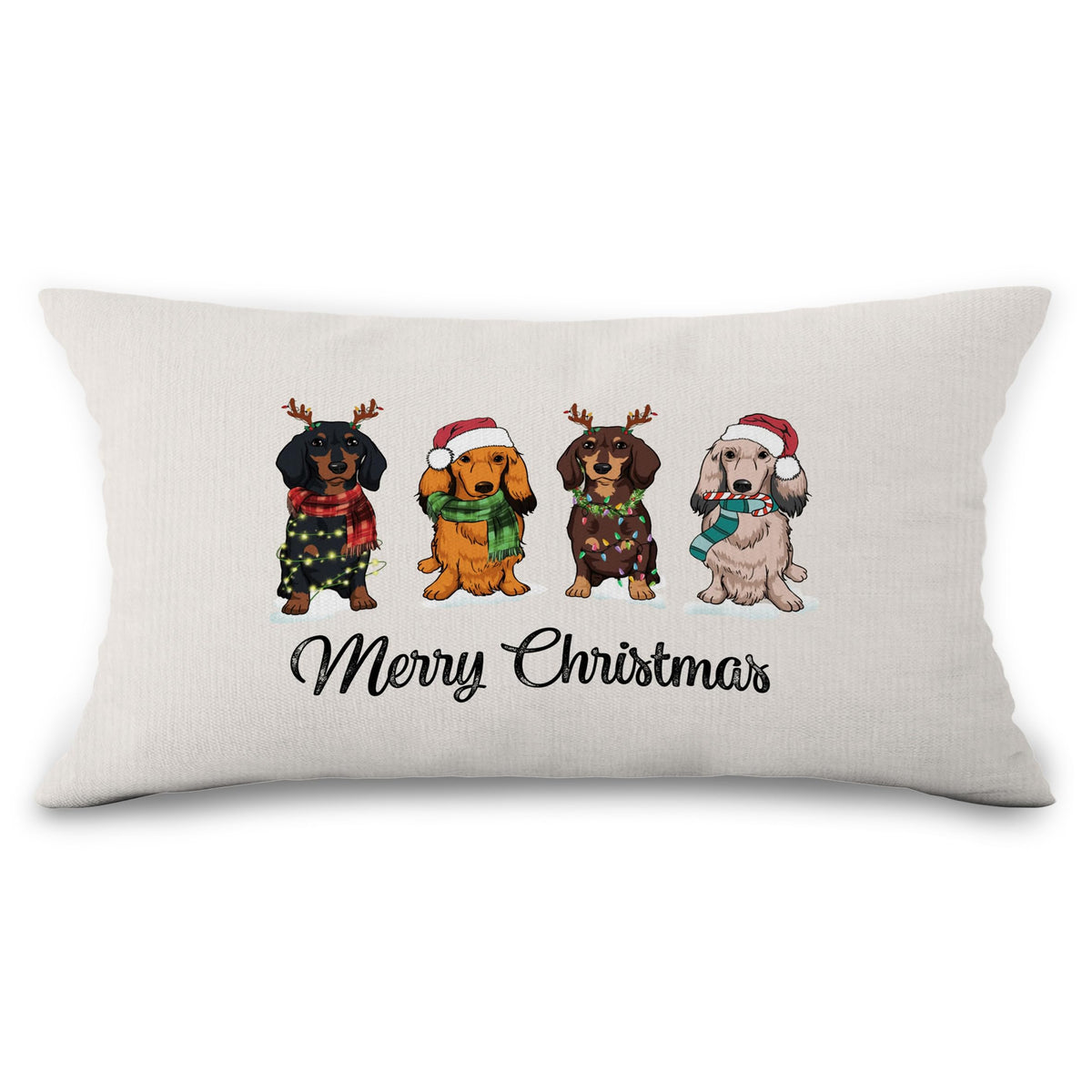 Vintage Christmas Tree Fireplace Throw Pillow Covers