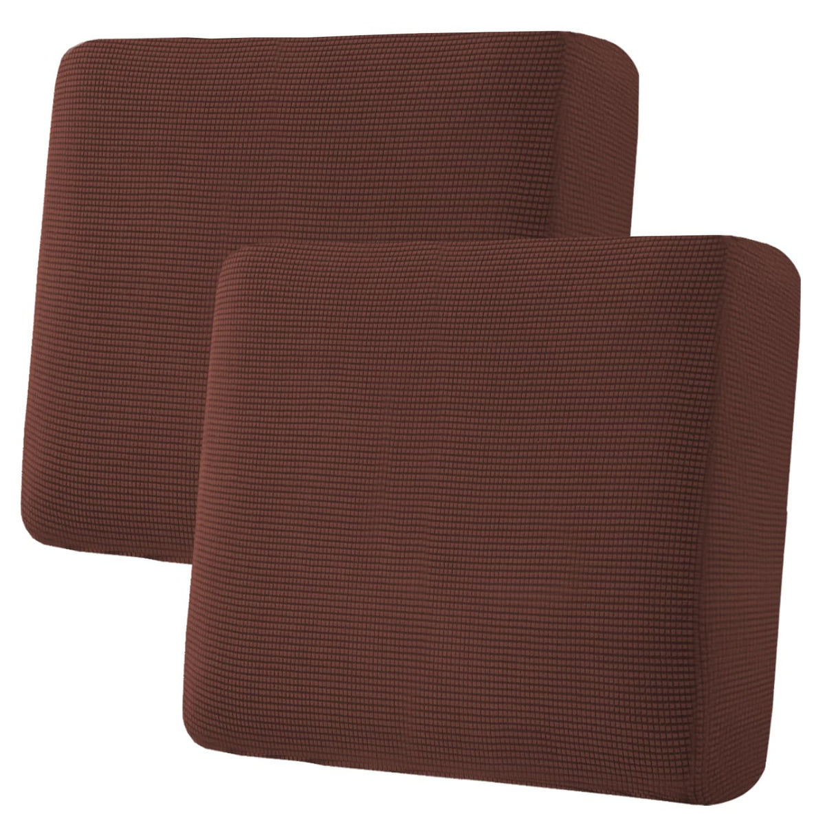 H.VERSAILTEX Super Stretch Individual Seat Cushion/Couch Slipcover Sets Thick Jacquard Textured Twill Fabric (3 Piece Sofa Covers, Sand)