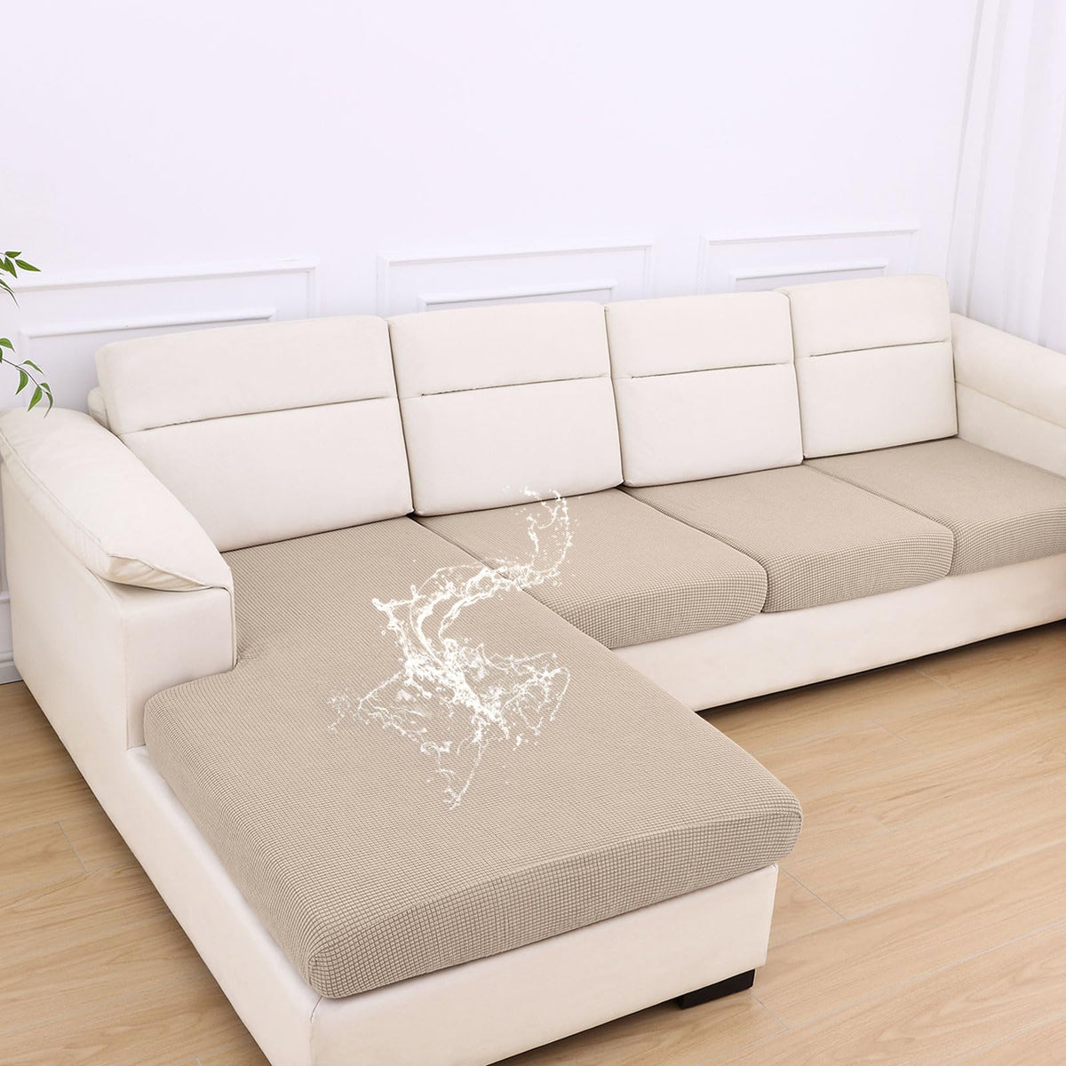 hyha Waterproof Couch Cushion Covers for Pets, Non Slip Sofa Seat Cover