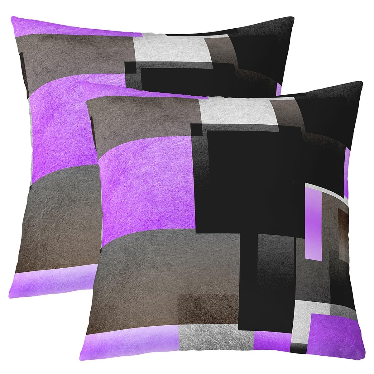 Feelyou Throw Geometric Square Pillow Covers 18x18 Inches