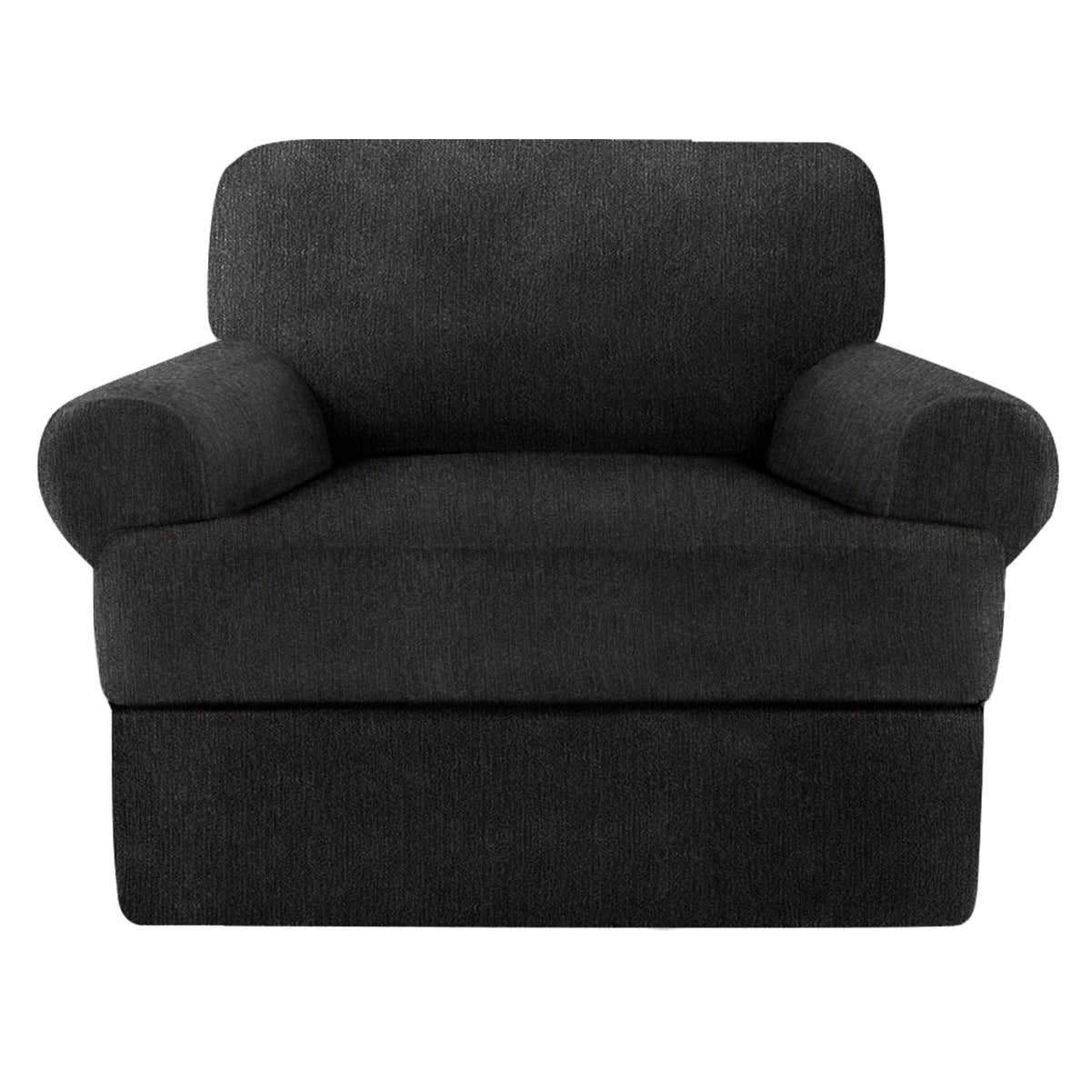 4 Piece T Cushion Sofa Slipcovers Stretch Couch Cover Furniture Covers with 3 Individual T Cushion Covers, Machine Washable for Living Room (Green, 3 Cushions)