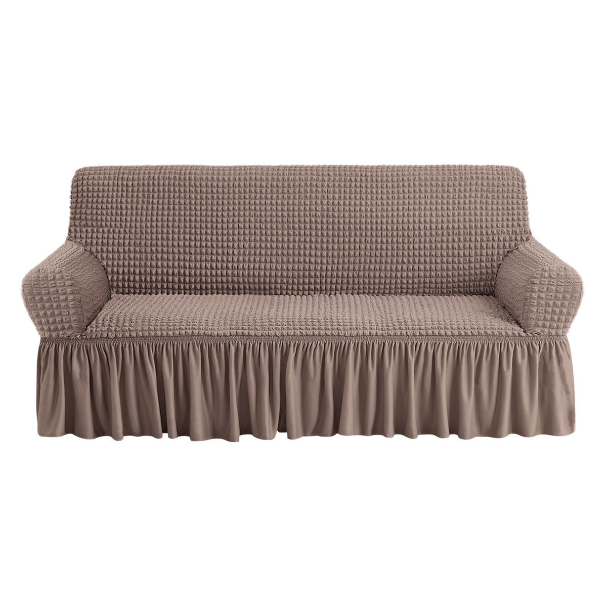 NICEEC Sofa Covers Beige Couch Cover Stretch Sofa Slipcovers with Skirt