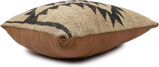 Indian Jute Pillow Covers Handwoven Rug Cushion Covers, Kilim Pillow Cases 18x18 Inches, Boho Home Décor, Vintage Oriental Decorative Throw Pillows Cover