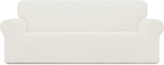 Easy-Going Stretch Couch Covers for Sofa Washable Large Cream