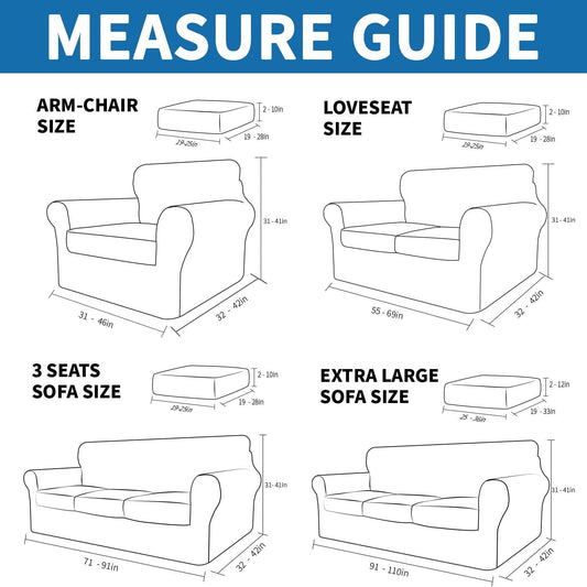 XINEAGE 4-Piece Stretch Sofa Cover, Washable Couch Covers for Dog