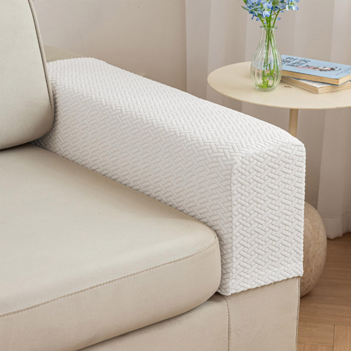 Sofa Covers Couch Covers for Sofa Pet Friendly Couch Cushion Covers Universal Sofa Covers Washable Stretch Slipcovers for Sectional Sofa (Texture Light Gray,Large Single Seat Cover)