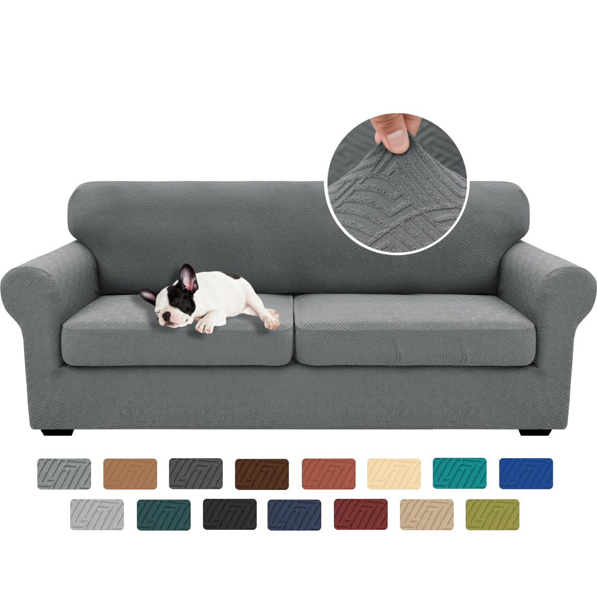 XINEAGE 4-Piece Stretch Sofa Cover, Washable Couch Covers for Dog