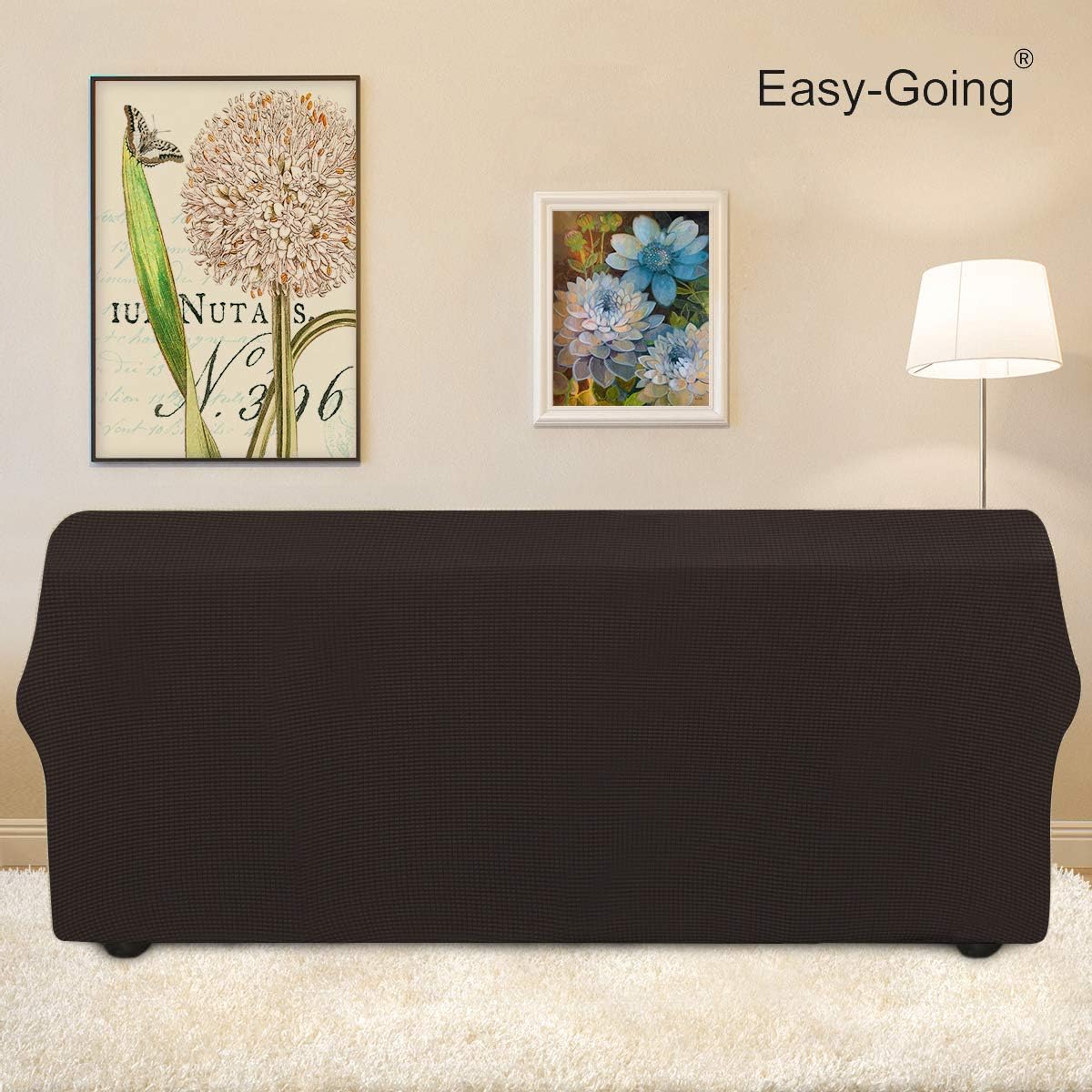 Easy-Going Stretch Couch Covers for Sofa Washable Large Chocolate