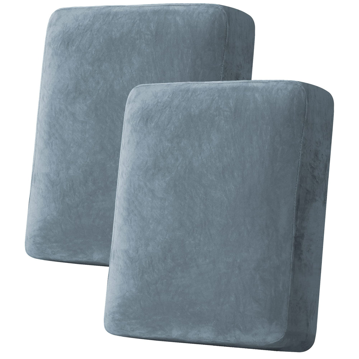 H.VERSAILTEX Velvet Stretch Couch Cushion Cover Plush Cushion Slipcover for Chair Loveseat Sofa Cushion Furniture Protector Seat Cushion Sofa Cover (3 Piece Sofa Cushion Covers, Ivory)