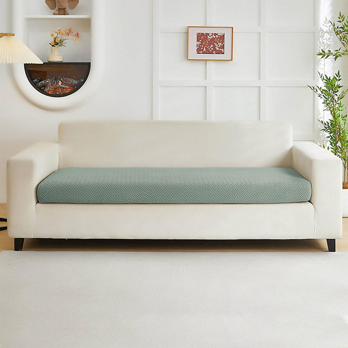 Sofa Covers Couch Covers for Sofa Pet Friendly Couch Cushion Covers Universal Sofa Covers Washable Stretch Slipcovers for Sectional Sofa (Texture Light Gray,Large Single Seat Cover)