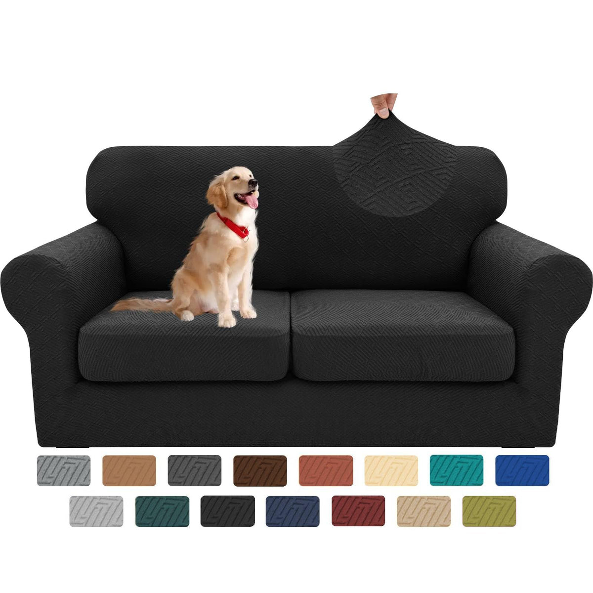 XINEAGE 4-Piece Stretch Sofa Cover, Washable Couch Covers for Dog
