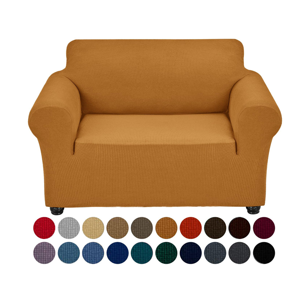 Joccun Stretch Couch Cover Slipcovers, 1-Piece Sofa Covers for 3 Cushion Couch Spandex Jacquard Washable Furniture Protector Cover for Living Room,Kids,Pets(Sofa,Black)