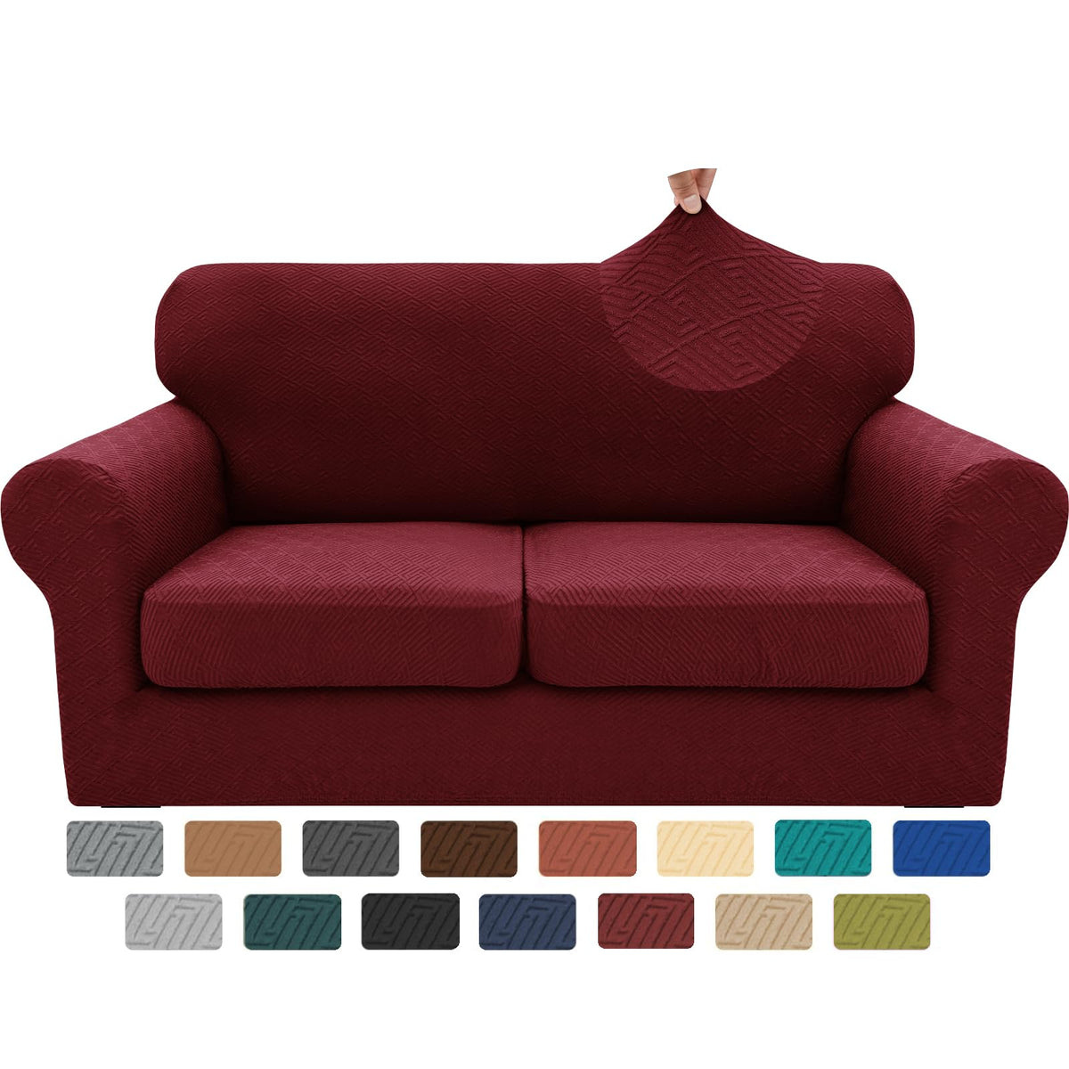 XINEAGE 4-Piece Stretch Sofa Cover, Washable Couch Covers for Dog