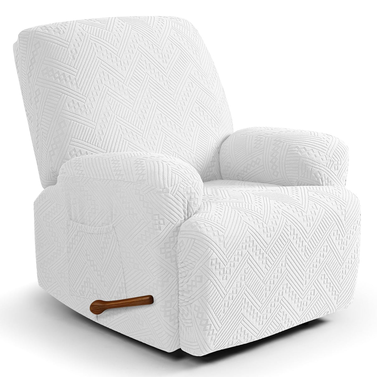 Ruaozz Recliner Couch Covers, Soft Stretch Sofa Slipcover, Chocolate