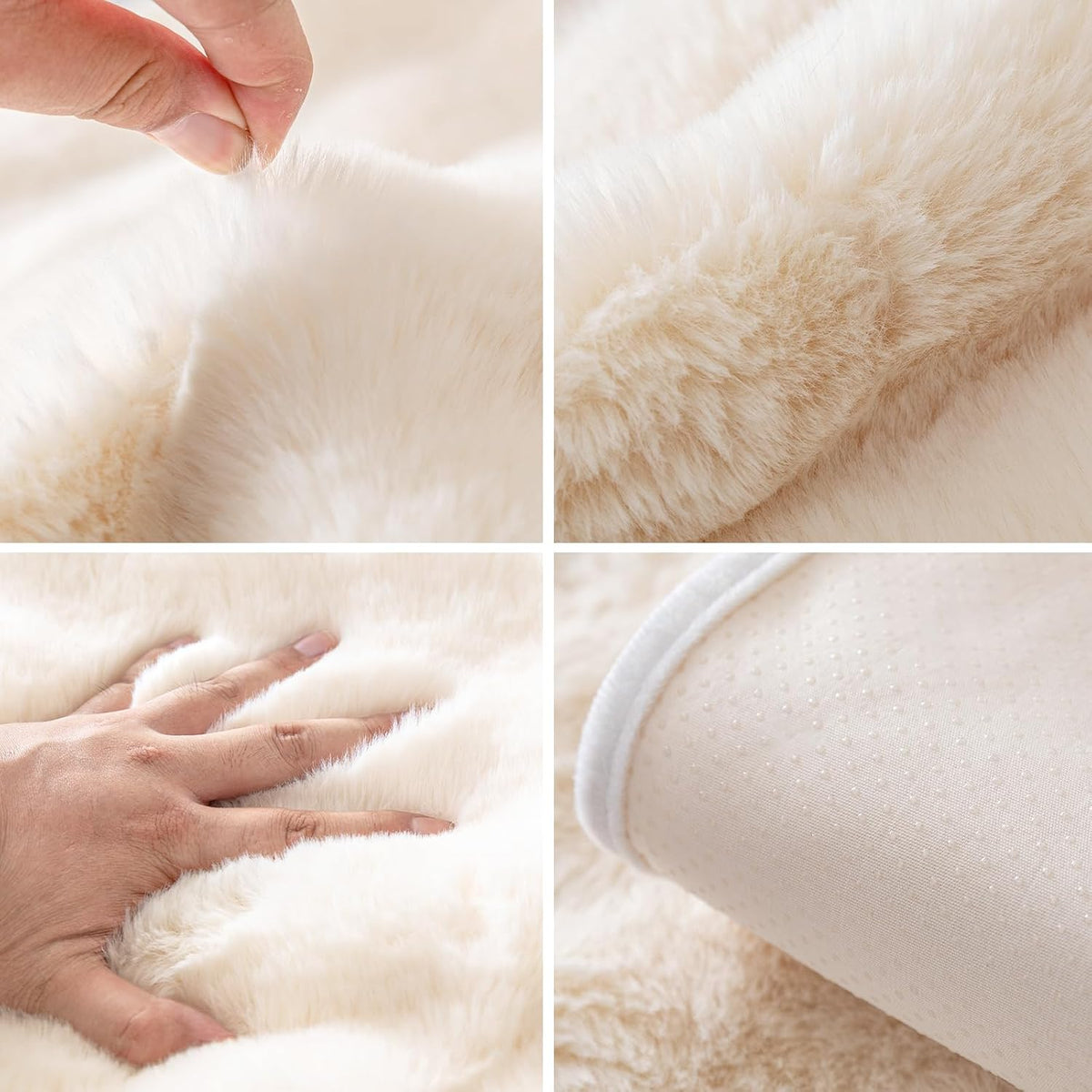 Faux Fur Sofa Cover, Rabbit Plush Couch Cover, Non-Slip Couch Covers Washable, Cosy Plush Sofa Slipcover, Furniture Protector for L Shaped(1pc/ White /36"x70")