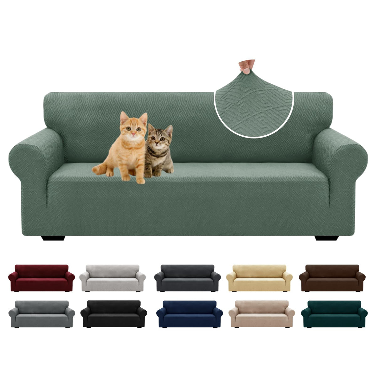 XINEAGE Stretch Jacquard Sofa Cover, Non Slip Sofa Slipcover for Dog