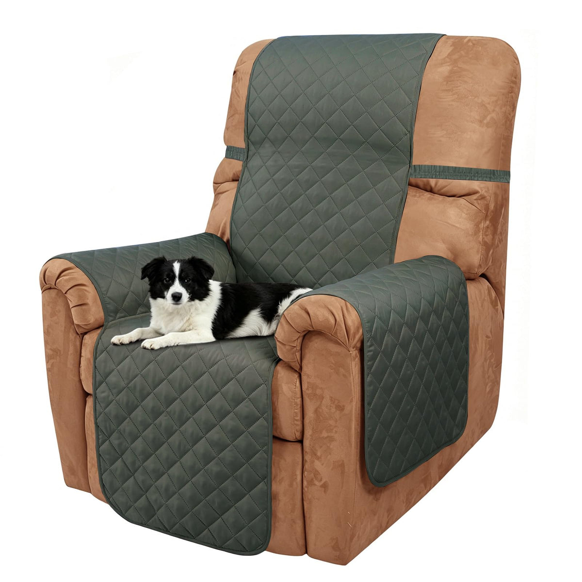 Reversible Sofa Cover for 3 Cushion, Chocolate/Beige