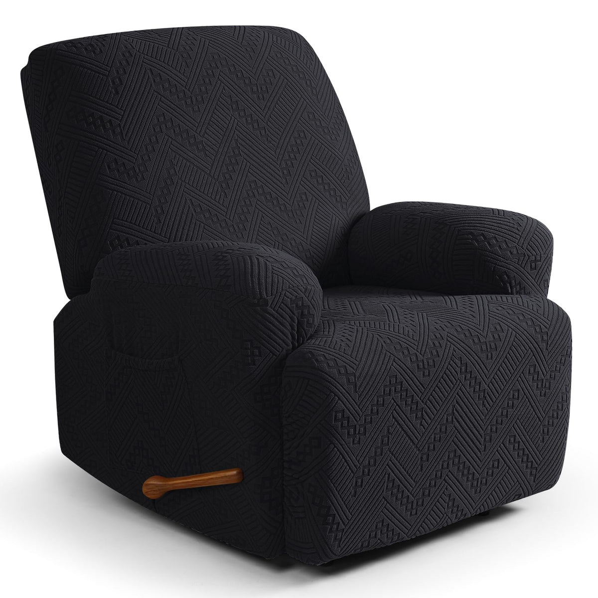 Ruaozz Recliner Couch Covers, Soft Stretch Sofa Slipcover, Chocolate