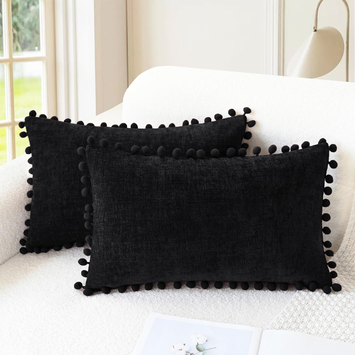 CaliTime Decorative Couch Throw Pillow Covers 20 X 12 Inches Apricot Brown