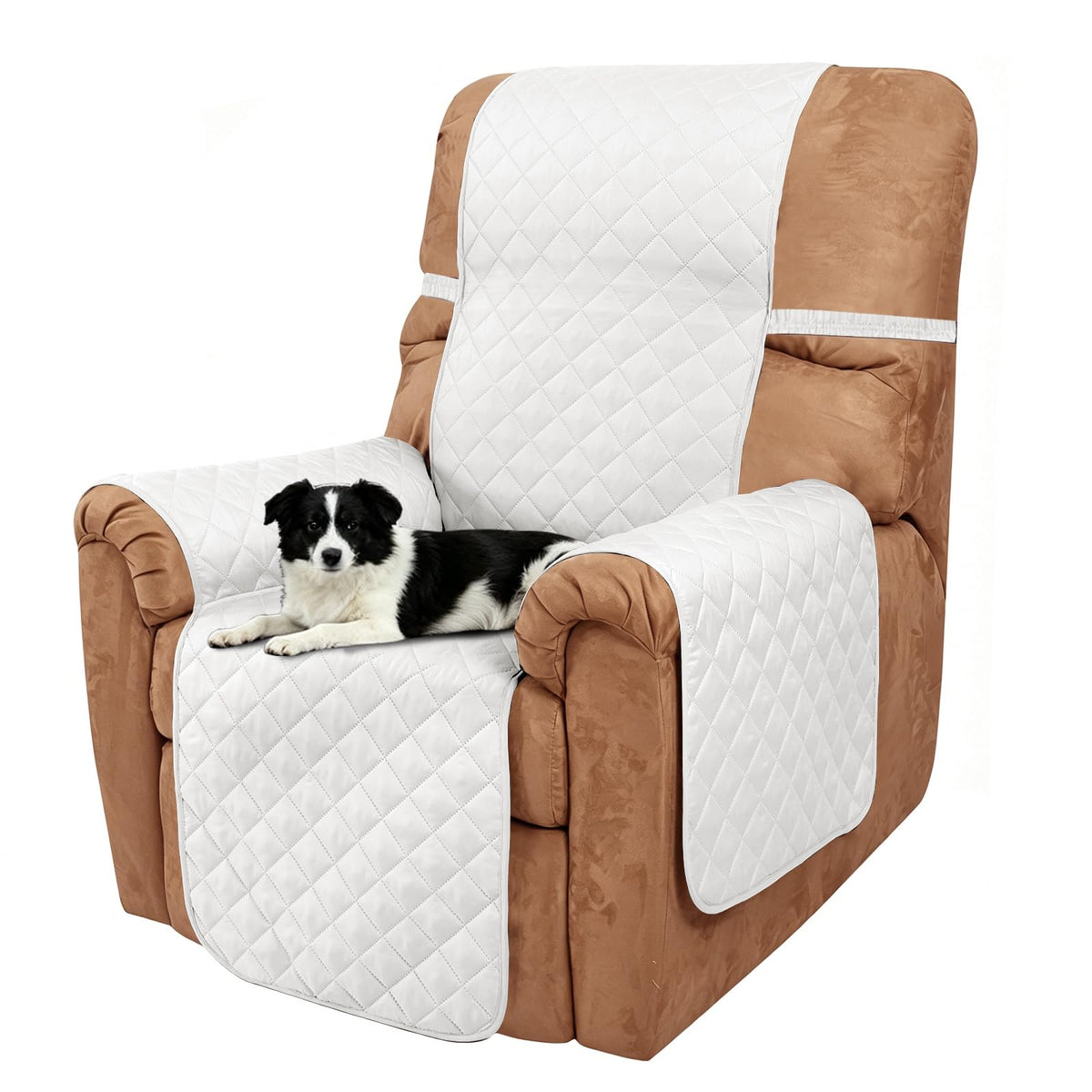Reversible Sofa Cover for 3 Cushion, Chocolate/Beige