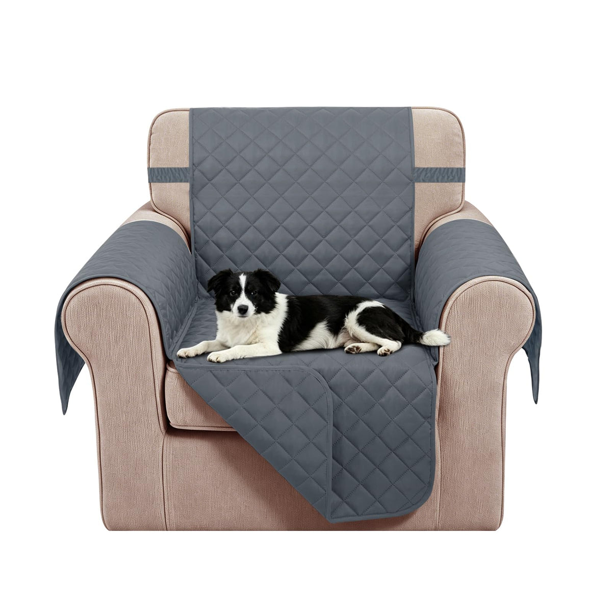 Reversible Sofa Cover for 3 Cushion, Chocolate/Beige