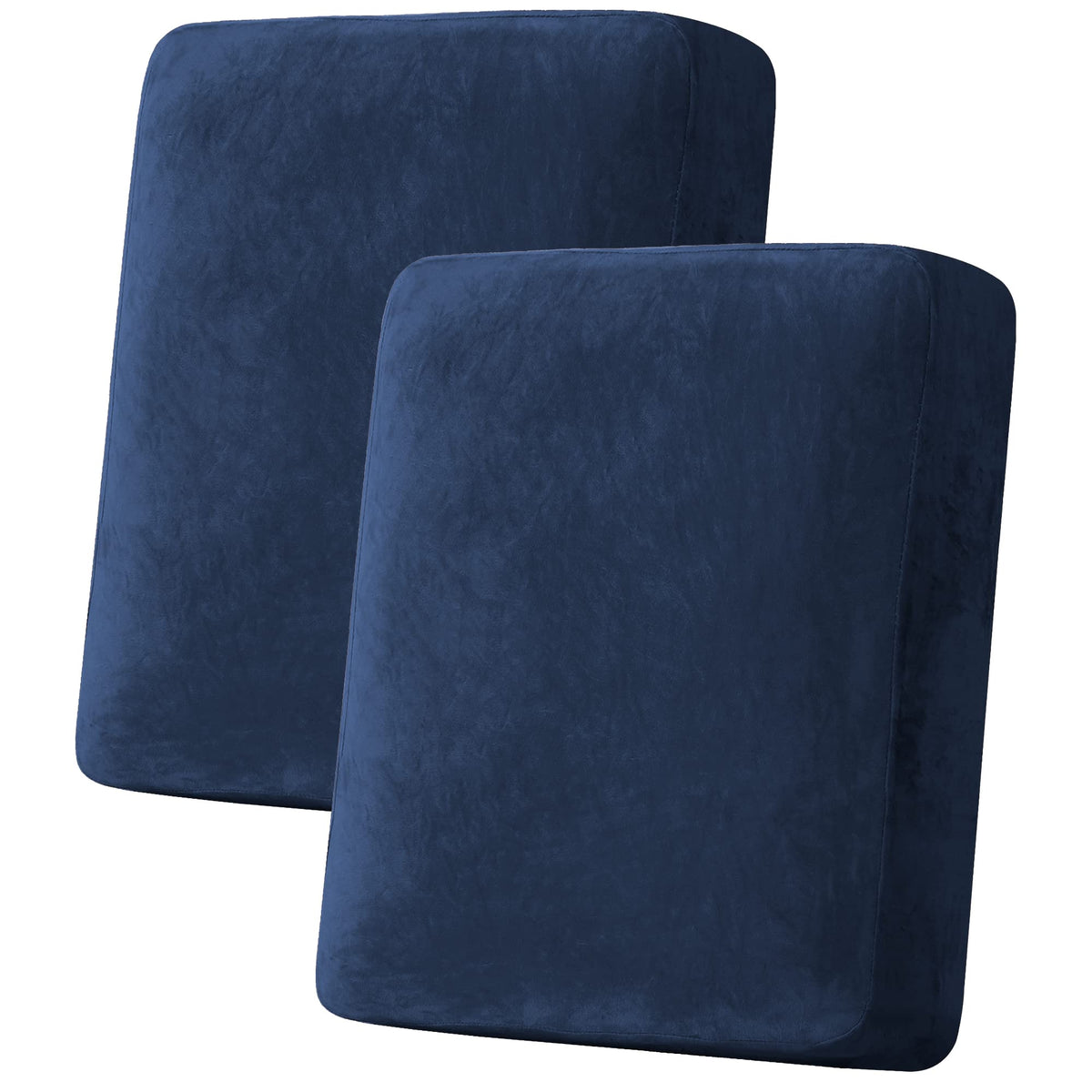H.VERSAILTEX Velvet Stretch Couch Cushion Cover Plush Cushion Slipcover for Chair Loveseat Sofa Cushion Furniture Protector Seat Cushion Sofa Cover (3 Piece Sofa Cushion Covers, Ivory)