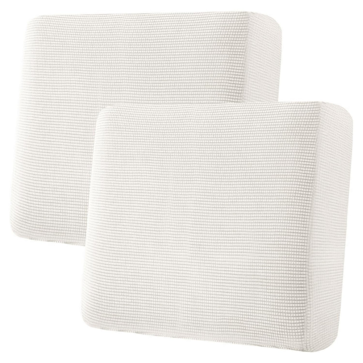 H.VERSAILTEX Super Stretch Individual Seat Cushion/Couch Slipcover Sets Thick Jacquard Textured Twill Fabric (3 Piece Sofa Covers, Sand)