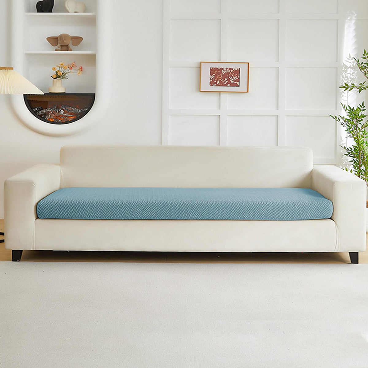 Sofa Covers Couch Covers for Sofa Pet Friendly Couch Cushion Covers Universal Sofa Covers Washable Stretch Slipcovers for Sectional Sofa (Texture Light Gray,Large Single Seat Cover)
