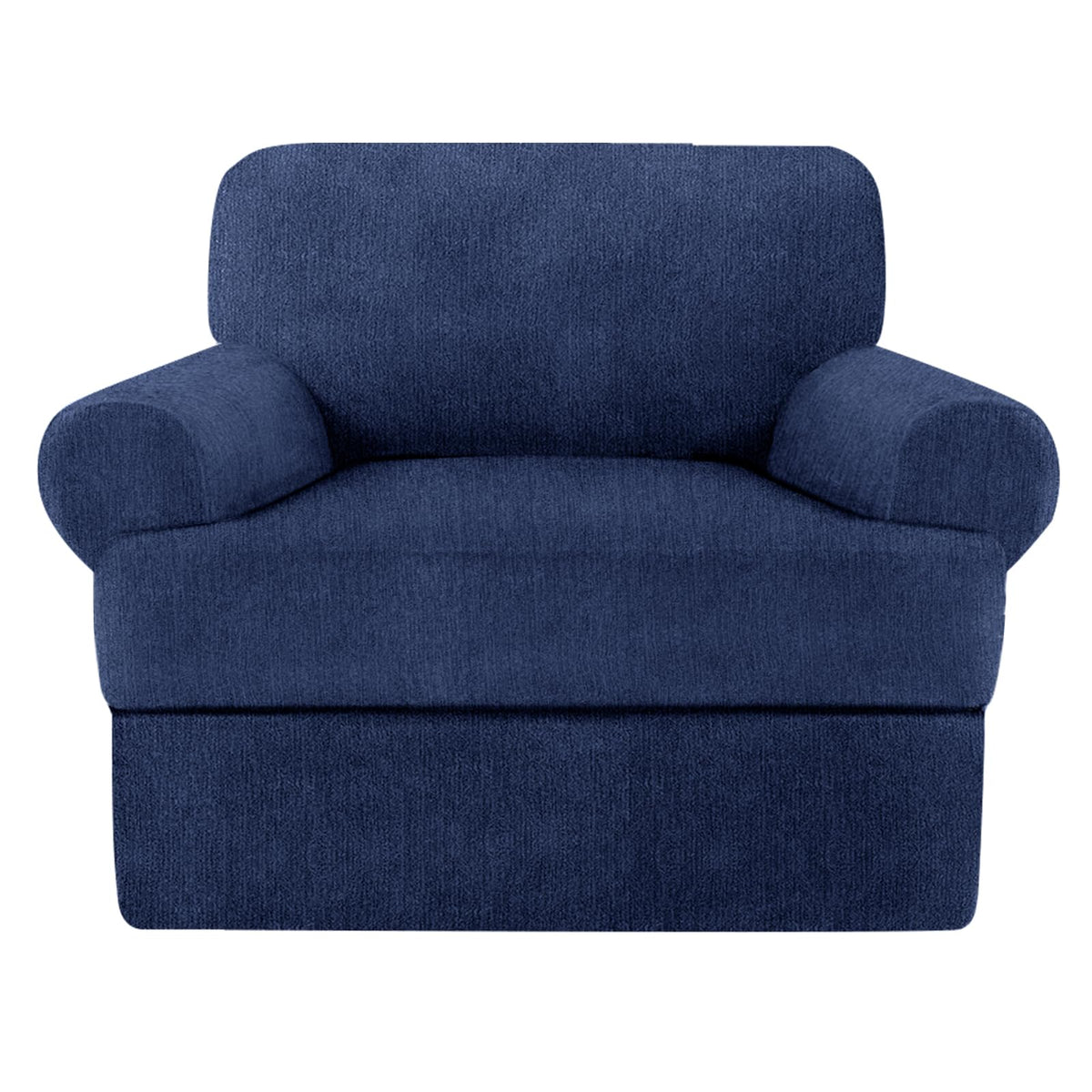 4 Piece T Cushion Sofa Slipcovers Stretch Couch Cover Furniture Covers with 3 Individual T Cushion Covers, Machine Washable for Living Room (Green, 3 Cushions)