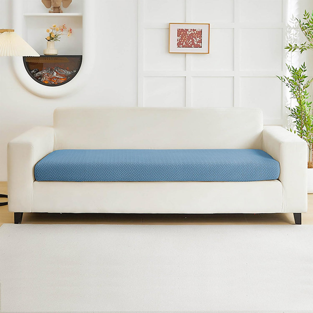 Sofa Covers Couch Covers for Sofa Pet Friendly Couch Cushion Covers Universal Sofa Covers Washable Stretch Slipcovers for Sectional Sofa (Texture Light Gray,Large Single Seat Cover)