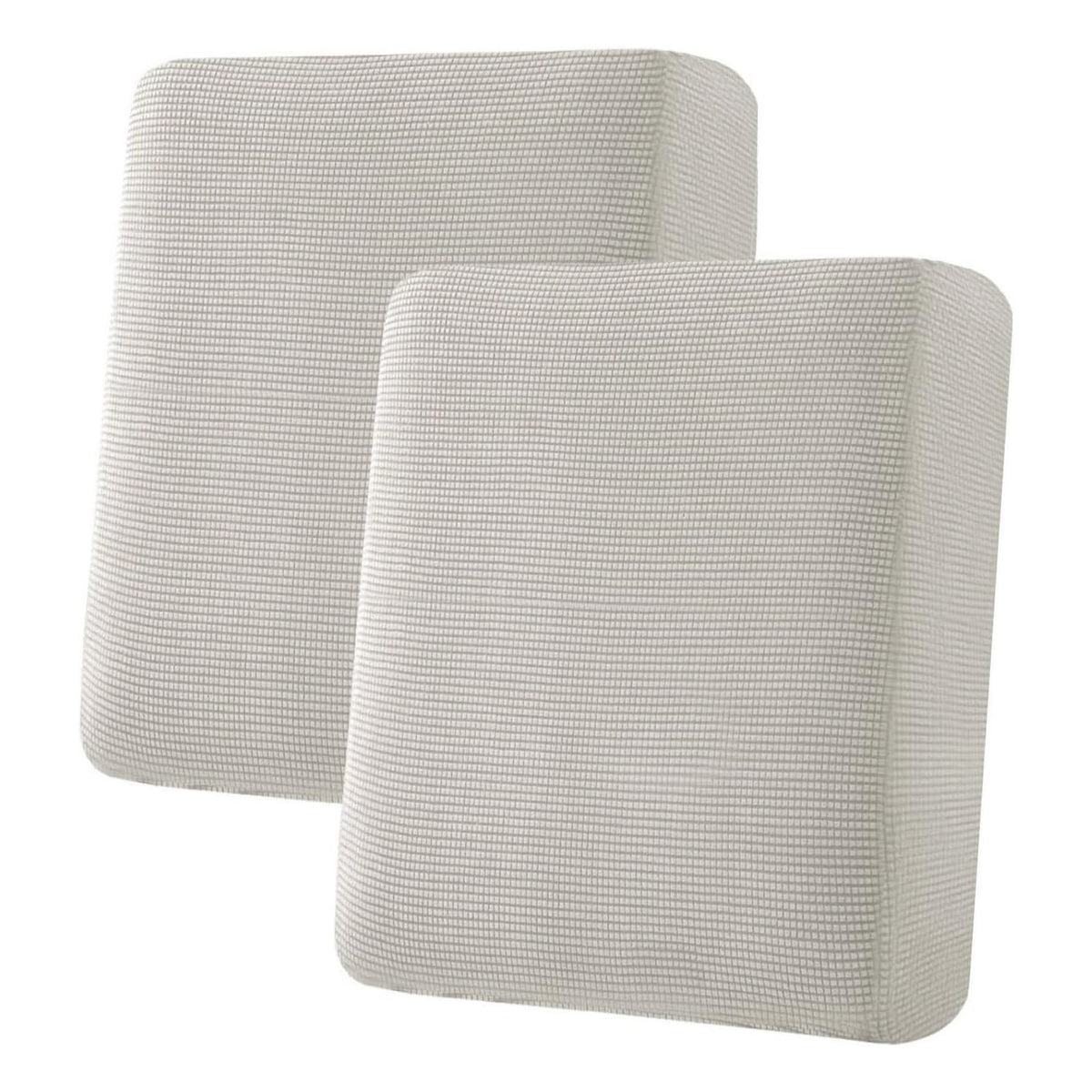 H.VERSAILTEX Super Stretch Individual Seat Cushion/Couch Slipcover Sets Thick Jacquard Textured Twill Fabric (3 Piece Sofa Covers, Sand)