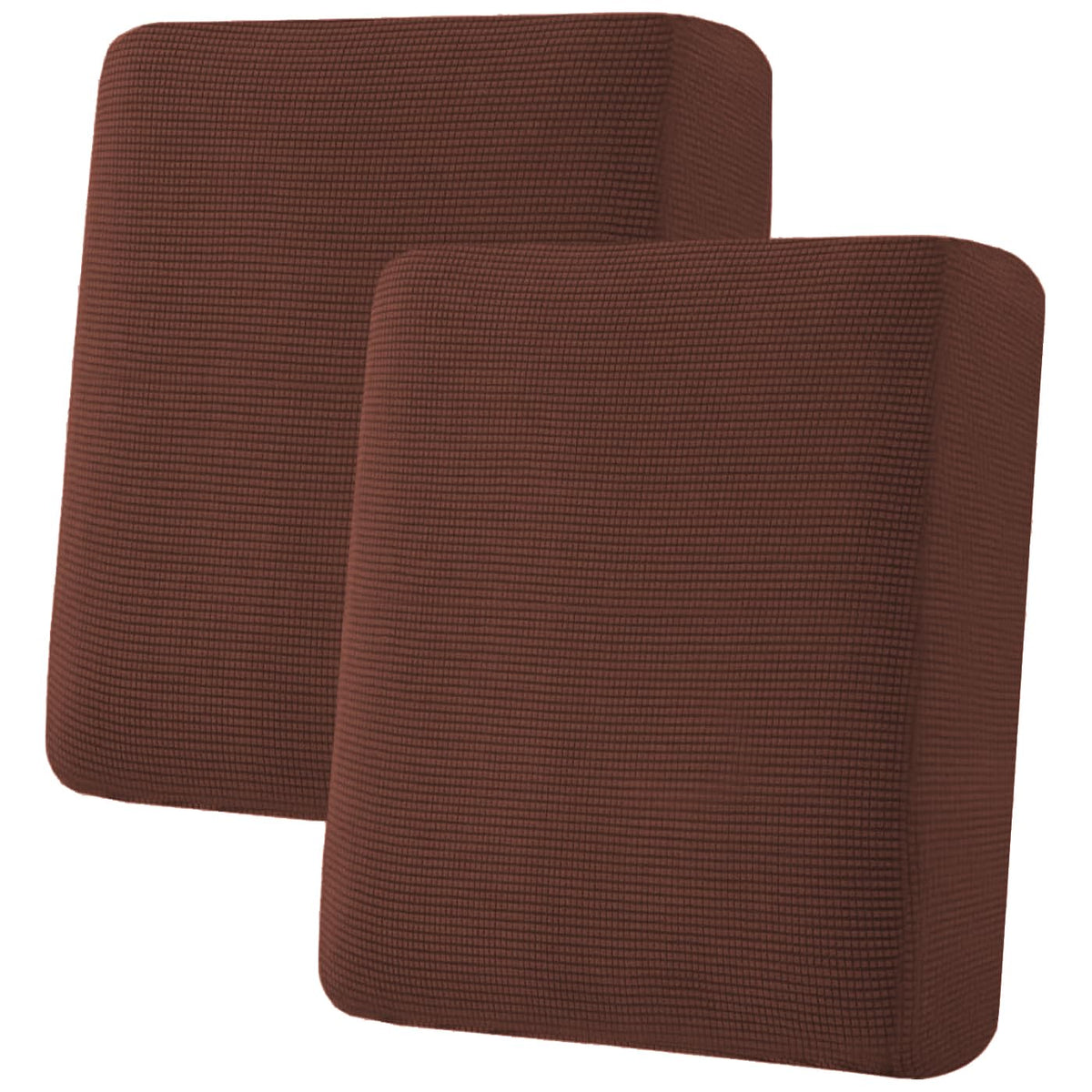 H.VERSAILTEX Super Stretch Individual Seat Cushion/Couch Slipcover Sets Thick Jacquard Textured Twill Fabric (3 Piece Sofa Covers, Sand)