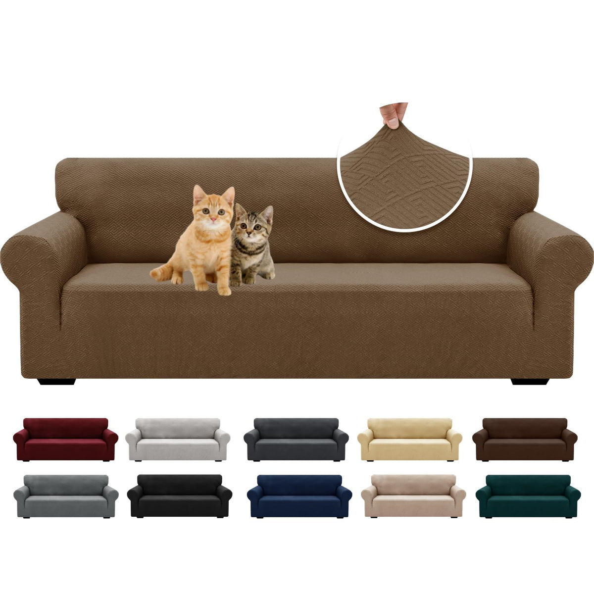 XINEAGE Stretch Jacquard Sofa Cover, Non Slip Sofa Slipcover for Dog