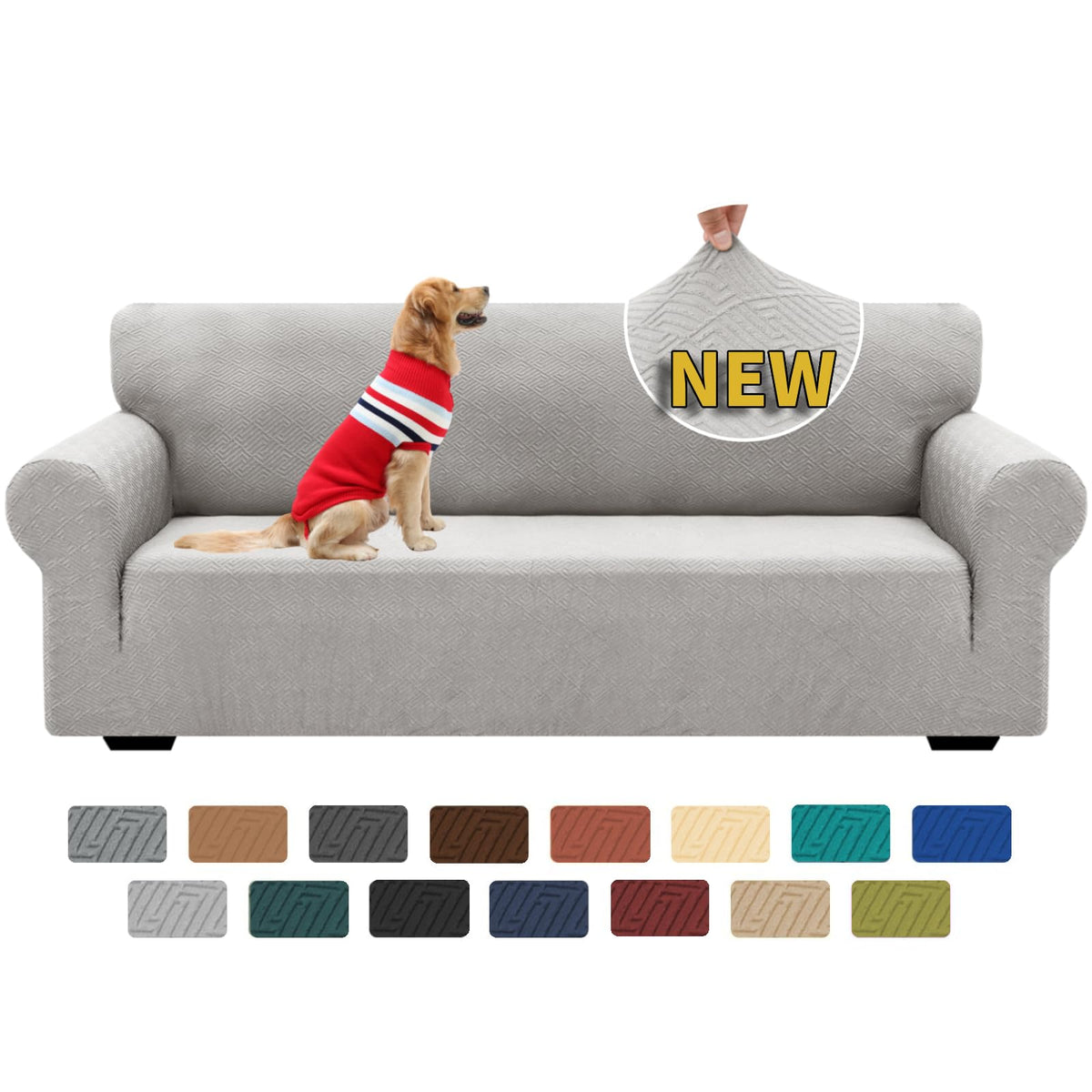 XINEAGE Stretch Jacquard Sofa Cover, Non Slip Sofa Slipcover for Dog