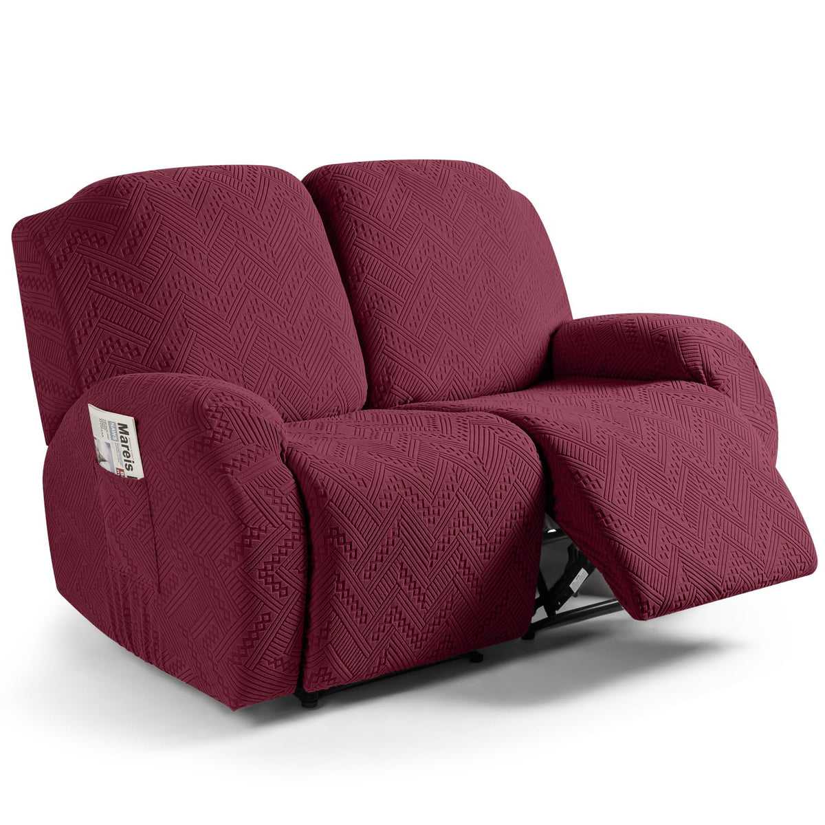 Ruaozz Recliner Couch Covers, Soft Stretch Sofa Slipcover, Chocolate