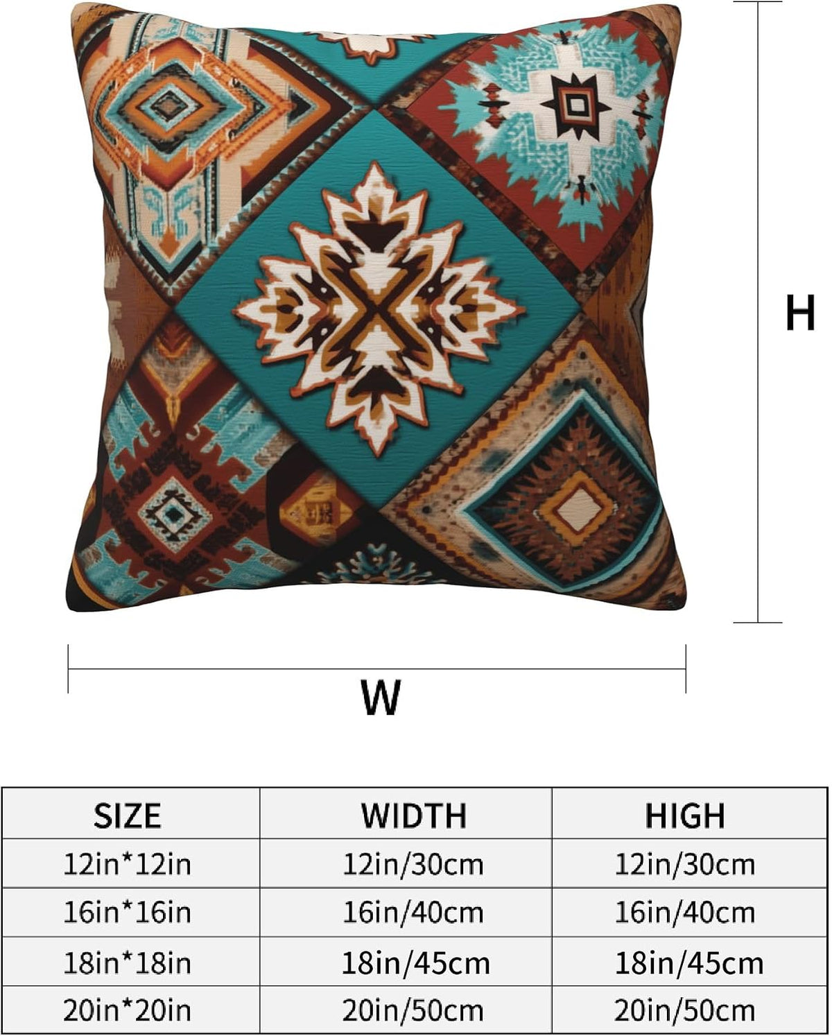 bassyil Abstract Geometry Throw Pillow Covers 18x18 Inch Set of 4 Western Decorative Cushion Cases for Couch Bedroom Living Room Sofa Patio