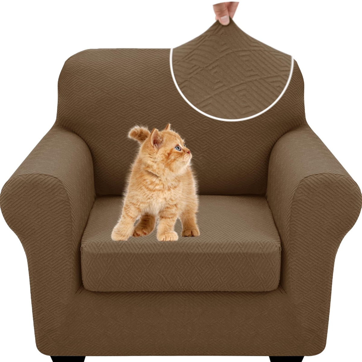 XINEAGE 4-Piece Stretch Sofa Cover, Washable Couch Covers for Dog