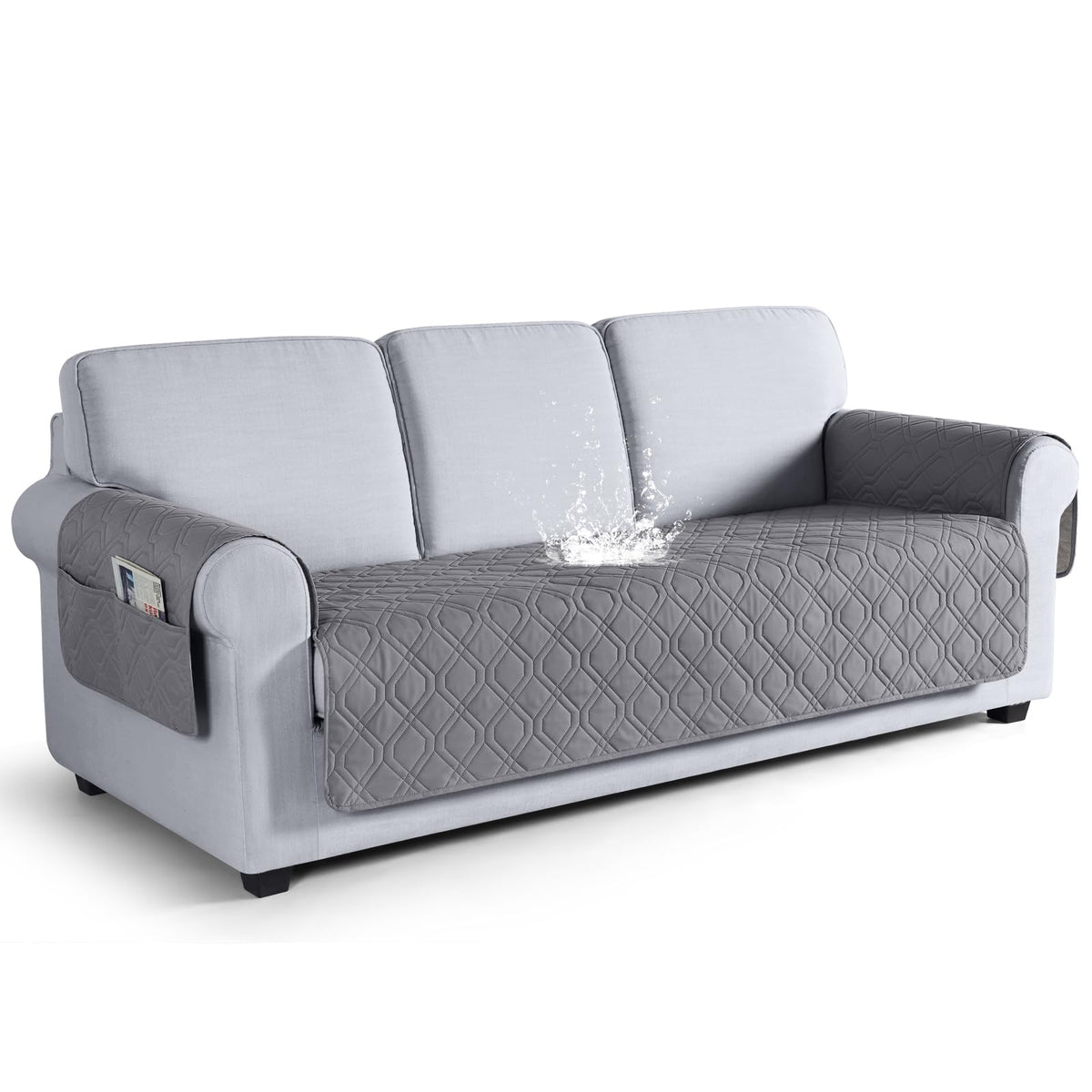 VANSOFY Waterproof Couch Cover for Pets, Dark Gray, 67.3"