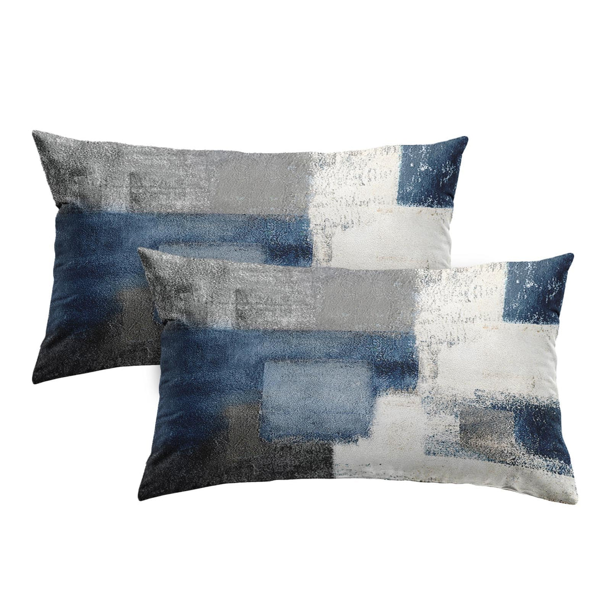 Britimes Throw Pillow Covers Set of 2, 18 x 18 Inch, Grey Brown Beige