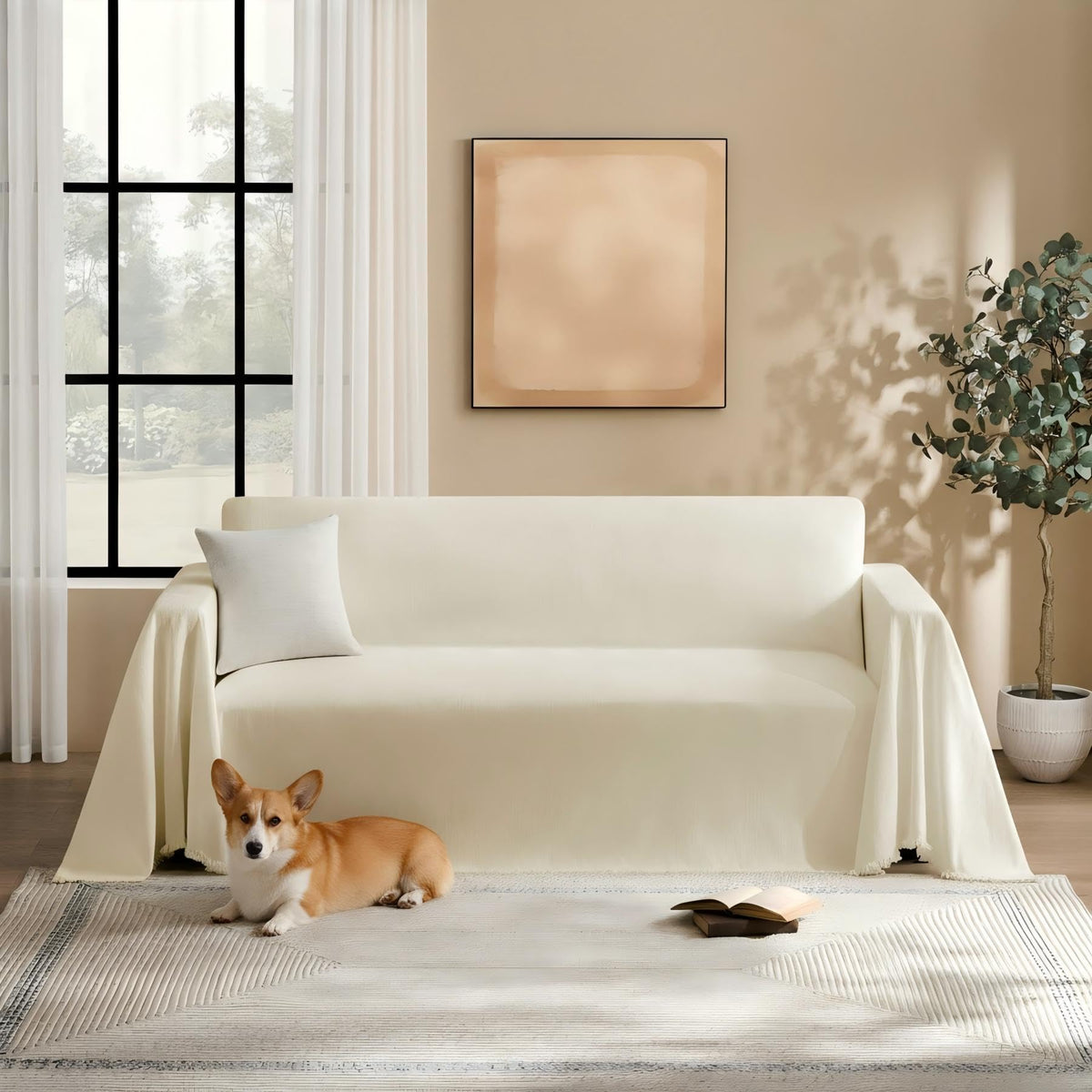 Couch Cover for Dogs Chenille Couch Cover Blanket Sectional Couch Covers