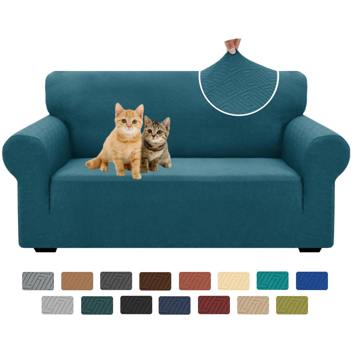 XINEAGE Stretch Jacquard Sofa Cover, Non Slip Sofa Slipcover for Dog