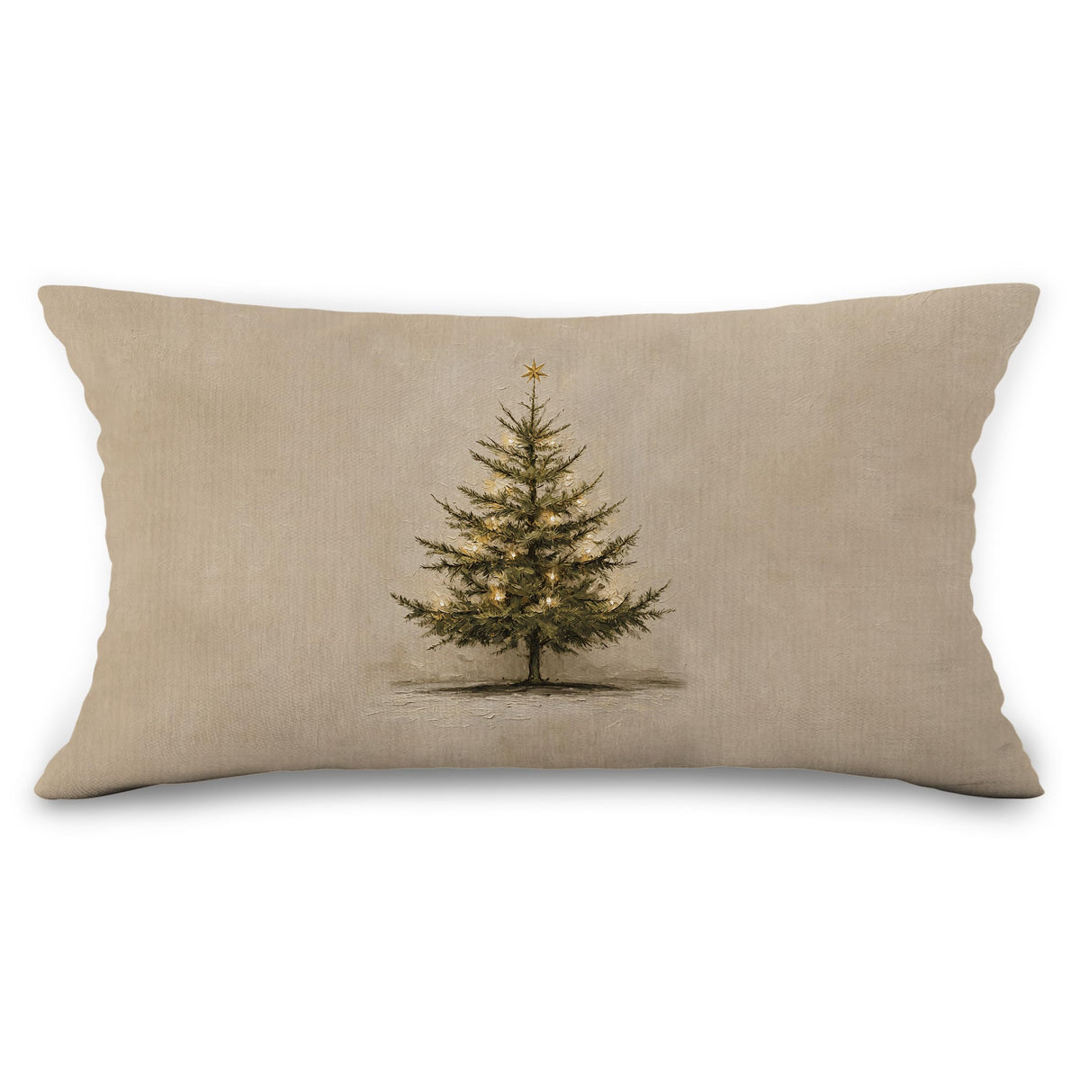 Vintage Christmas Tree Fireplace Throw Pillow Covers