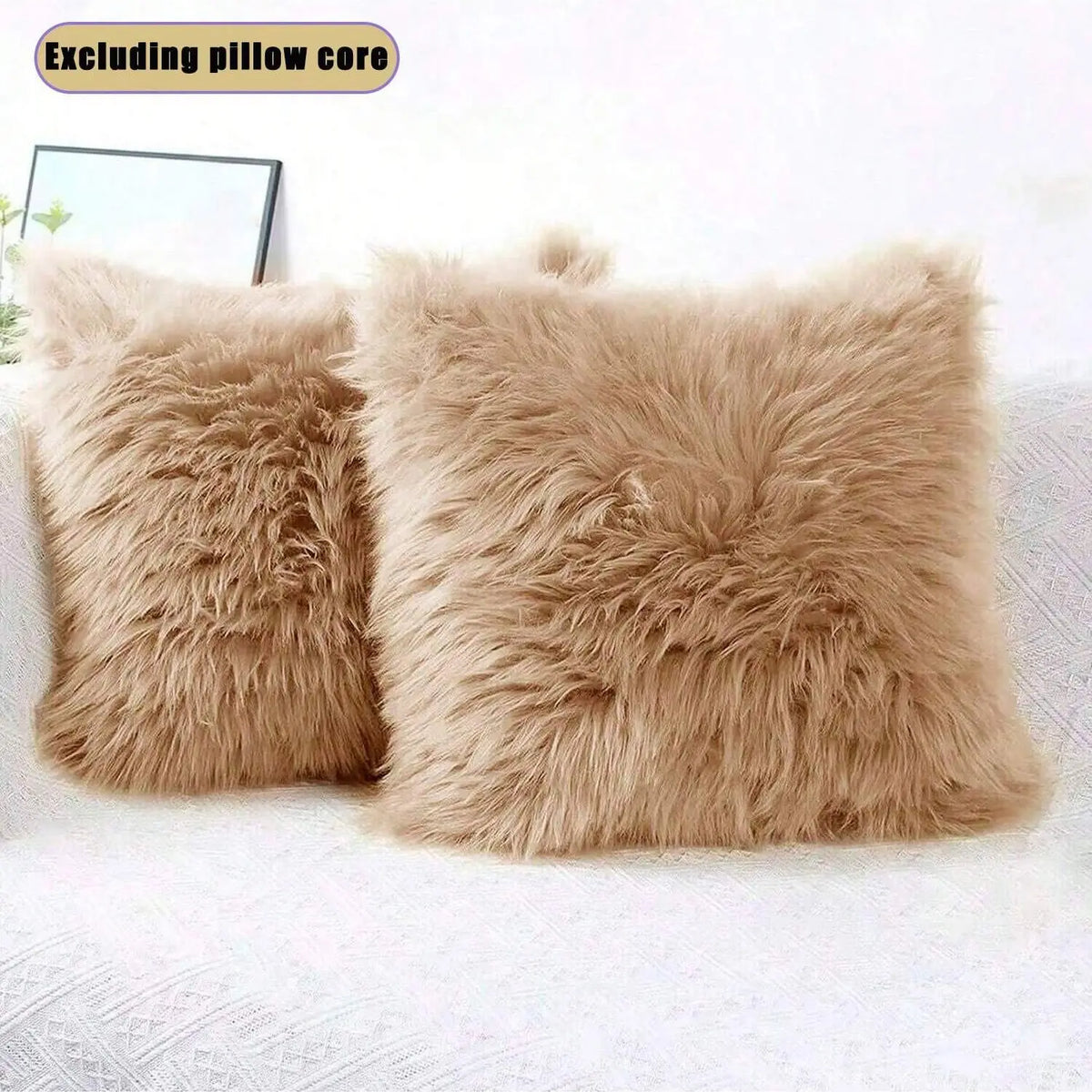 Valentine's Day Faux Wool Plush Pillow Cover, Soft Comfortable Non-Shedding Furry Cushion Cover, Washable Foldable Detachable Cover for Living Room and Bedroom Decor, Bedroom Decorative Accessories #GLOBAL PICKS