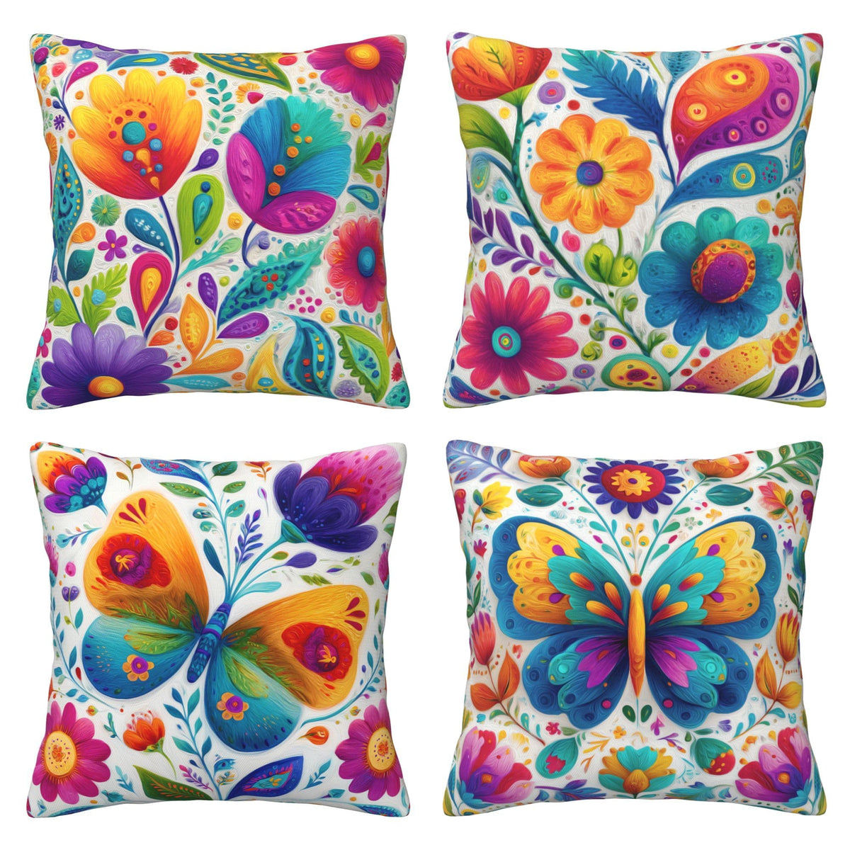 bassyil Abstract Geometry Throw Pillow Covers 18x18 Inch Set of 4 Western Decorative Cushion Cases for Couch Bedroom Living Room Sofa Patio
