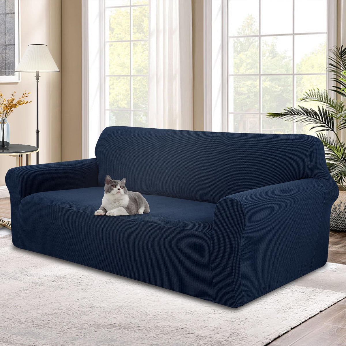 Stretch Couch Covers for Sofa Washable, Large, Chocolate