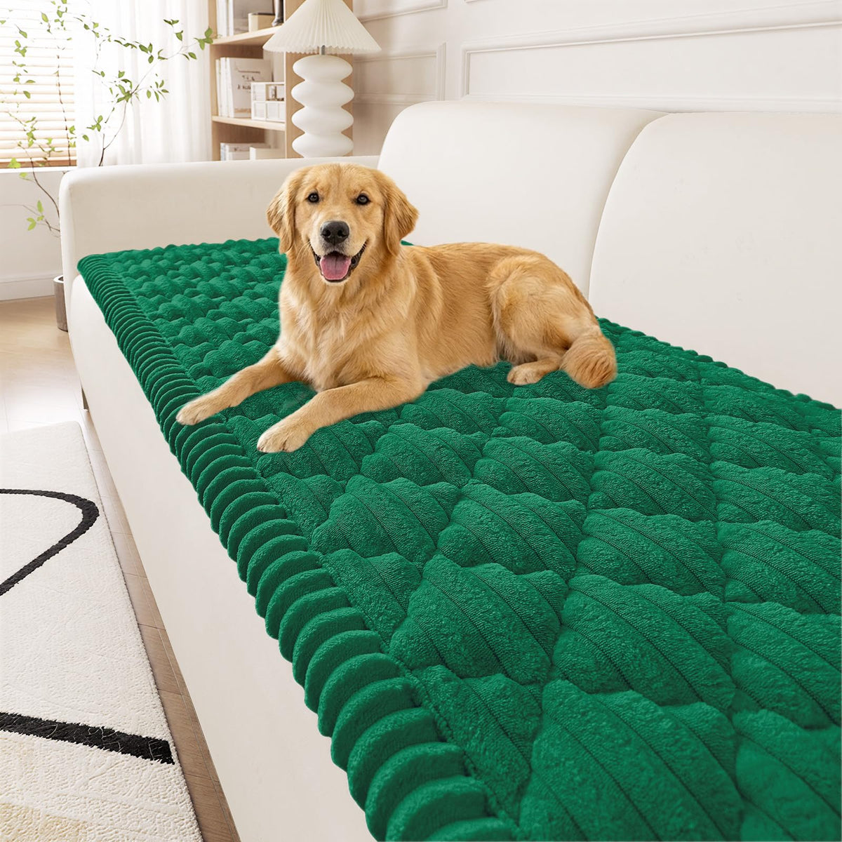 Smiry Couch Cover for Dogs Washable, Non Slip Fuzzy Pet Sofa Protector