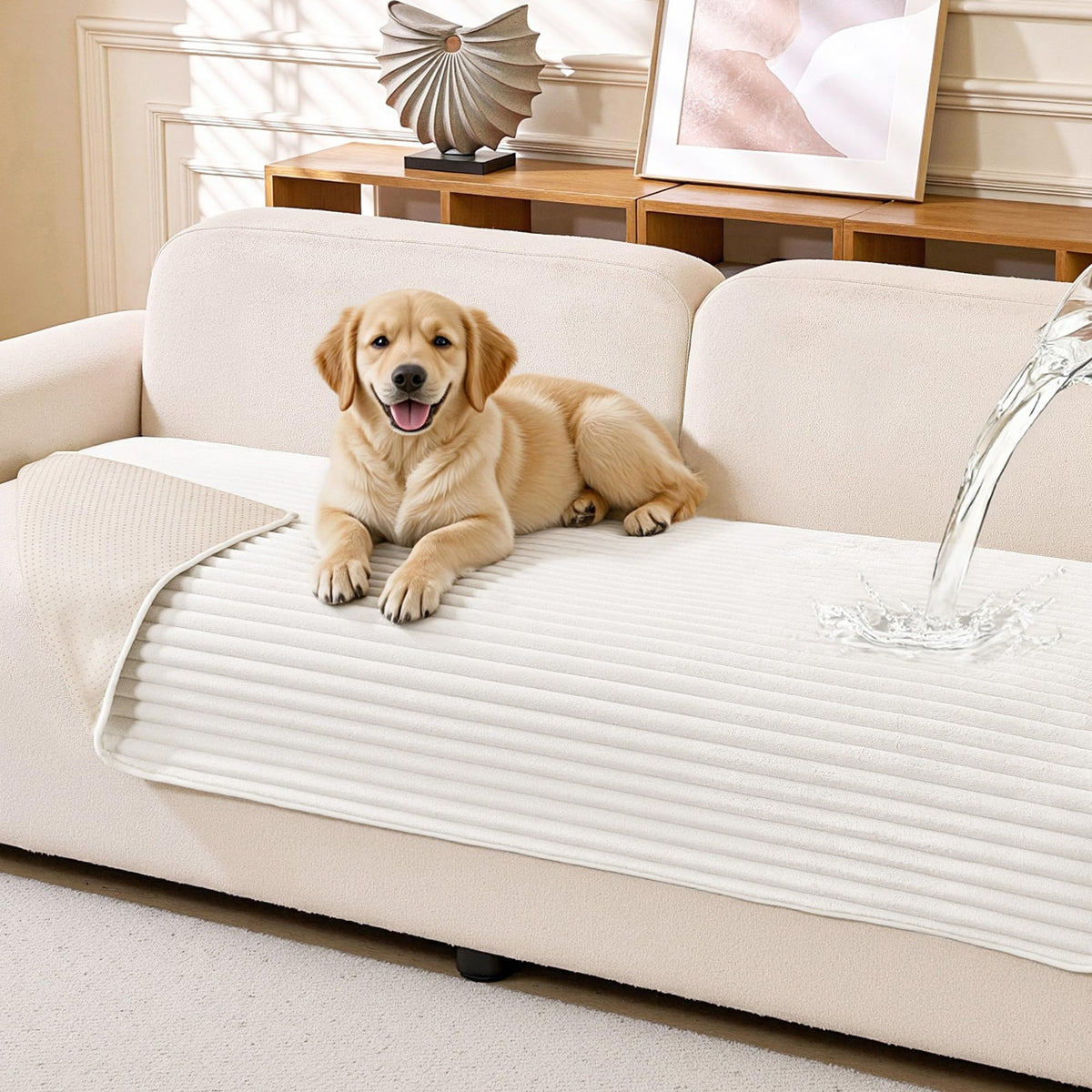 MEETSKY Waterproof Couch Cover for Sofa, Non Slip Washable Sofa Protector
