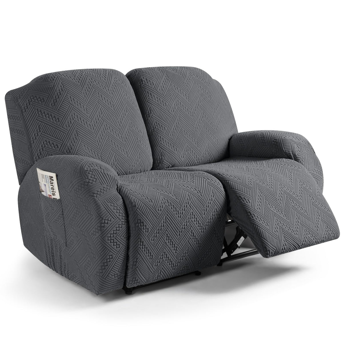 Ruaozz Recliner Couch Covers, Soft Stretch Sofa Slipcover, Chocolate