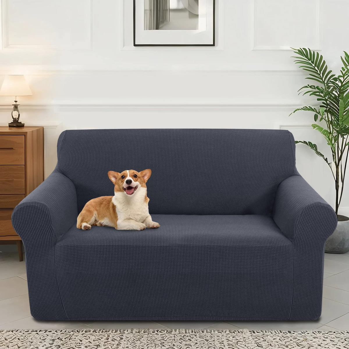 Stretch Couch Covers for Sofa Washable, Large, Chocolate